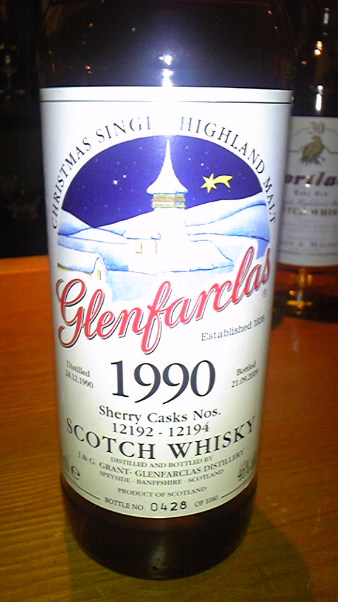 グレンファークラス　Glenfarclas 1990/2009 (46%, OB, Christmas Single Highland Malt, Sherry cask, C#12192-12194, 0428/1080 Bts)