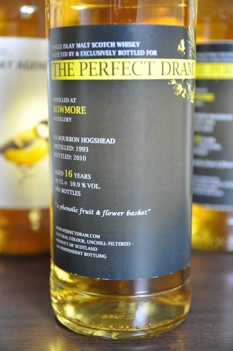 ボウモア　Bowmore 16yo 1993/2010 (59.9%, The Whisky Agency, “Perfect Dram”, 1st, 209Bts) a phenolic fruit & flower basket