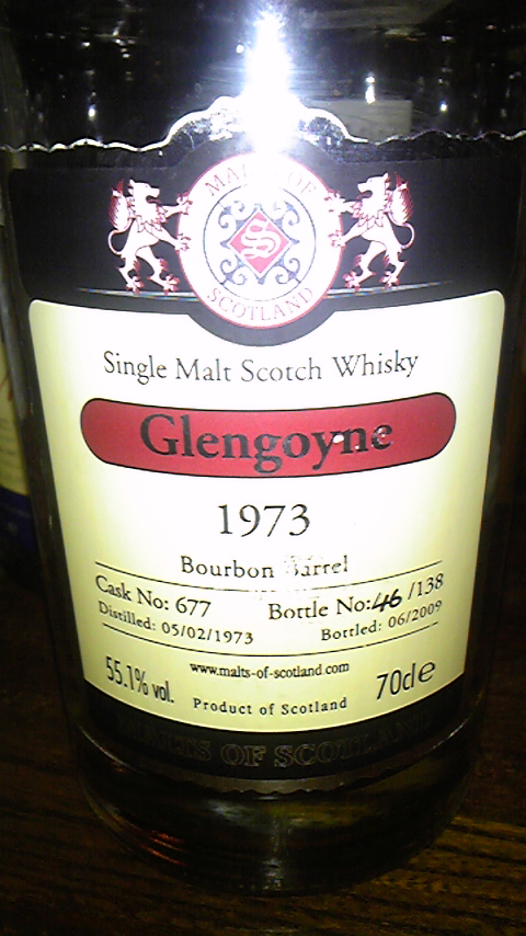 グレンゴイン　Glengoyne 1973/2009  (55.1%, Malts of Scotland, Bourbon cask #677, 138 Bts.)