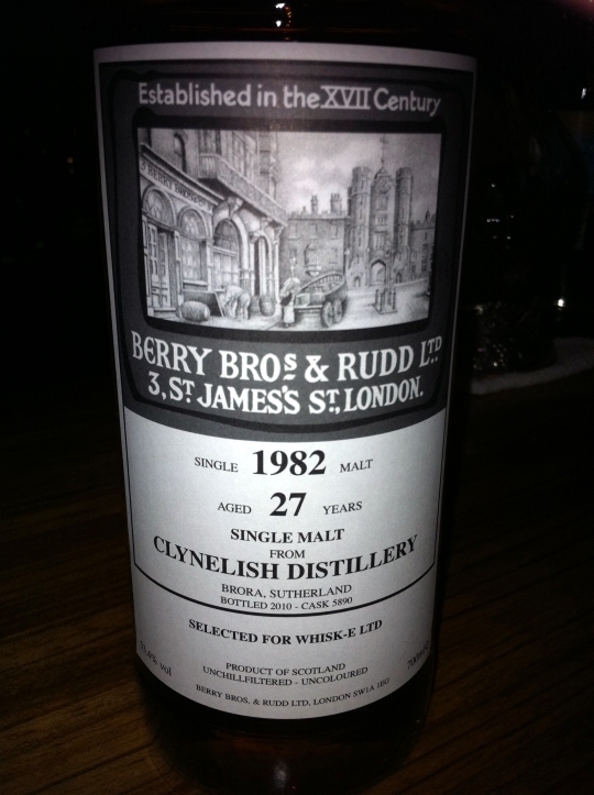 クライネリッシュ　Clynelish 1982/2010  （53.4%  BBR  Selected for WHISK-E LTD C#5890）