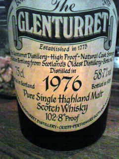 グレンタレット Glenturret 1976/1986 (58.7%, OB, frosted glass, 102.8° Proof)