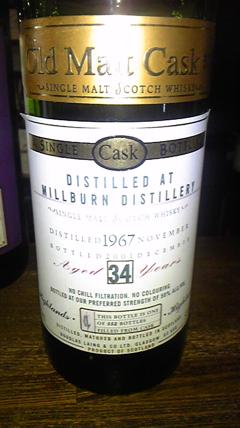 ミルバーン　Millburn 34y 1967-2001 (50%, DL Old Malt Cask, 552 Bts.)
