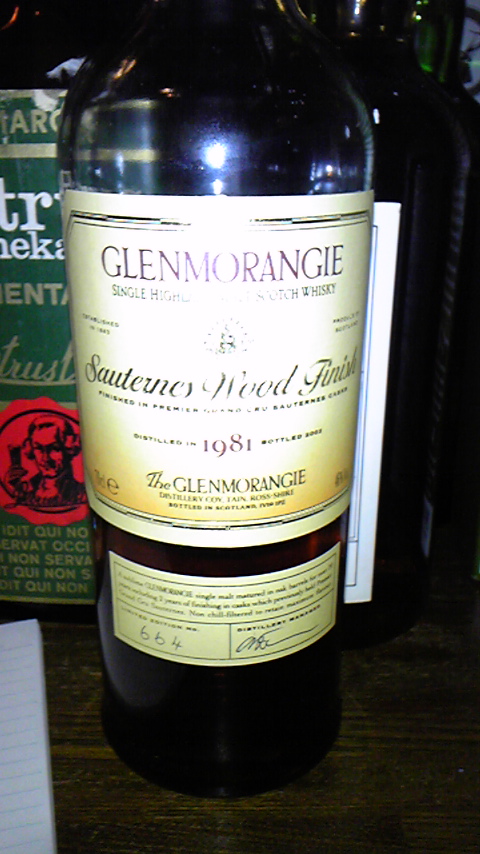 グレンモーレンジ　Glenmorangie 21yo 1981/2002 Sauternes Finish (46%, OB)　Btl no. 664