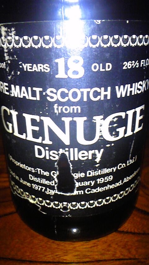 グレンアギー　Glenugie 18yo 1959/1977 (80° Proof, Cadenhead’s, Dumpy, Black Lbl, D01/’59 B06/’77, 26 2/3 Flozs)