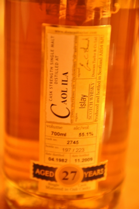 カリラ  Caol Ila 27yo 1982/2009 (55.1%, Duncan Taylor Rare Auld, C#2745)