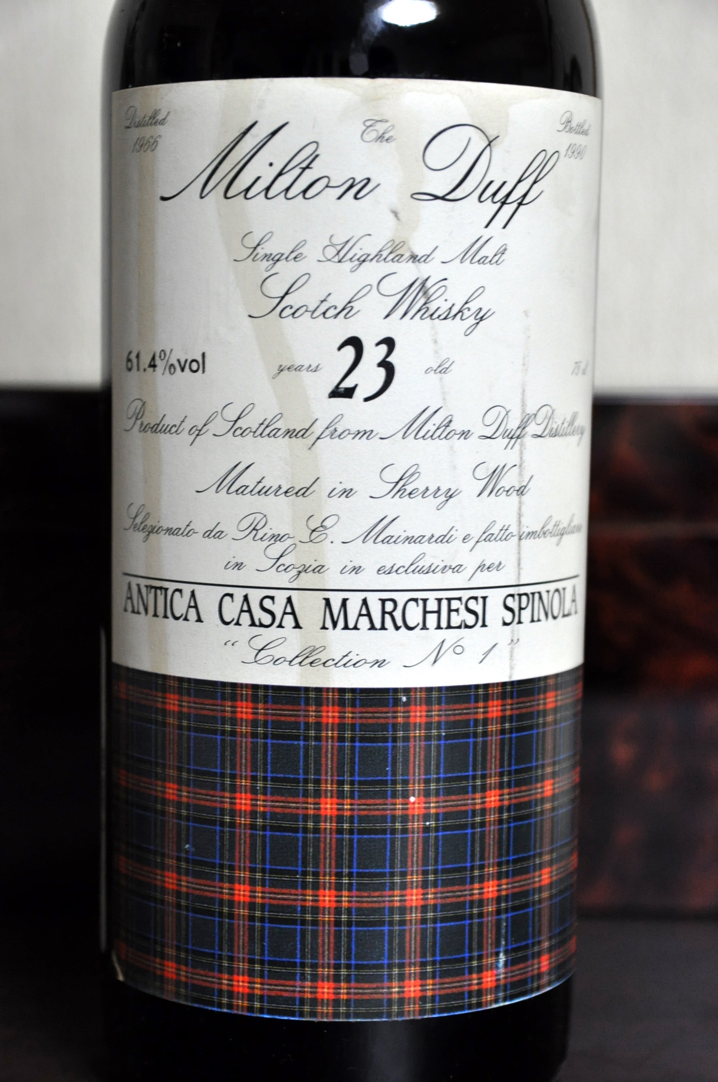 ミルトンダフ　Miltonduff 23yo 1966/1990 (61.4%, Sestante, ANTICA CASA MARCHESI SPINOLA selection no.1, Sherry, 75cl)　Btl no.339