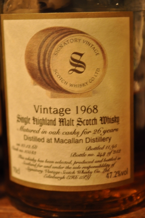 マッカラン Macallan 26yo 1968/1995 (47.2%, Signatory, C#10348, 248/252 Bts.)