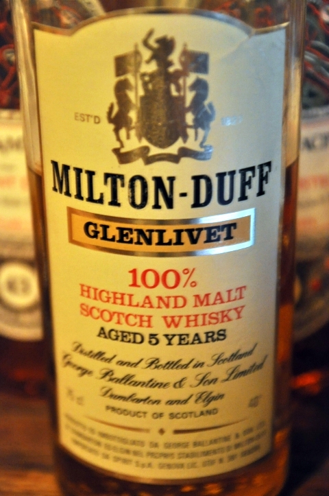 ミルトンダフ (グレンリベット表記)　Miltonduff-Glenlivet 5yo (40%, OB, Ballantine’s, 1979 rotation)