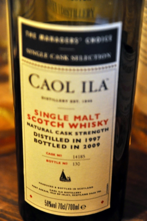 カリラ　Caol Ila 1997/2009 ‘Manager’s Choice’ (58.0%, OB, cask #14185, 130/366 bottles)
