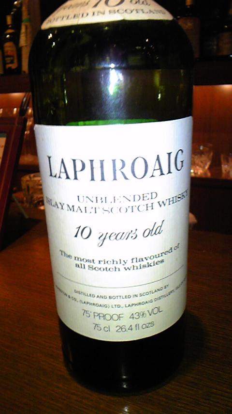 ラフロイグ　Laphroaig 10yo (43%, 75Proof,OB, Unblended,75CL)