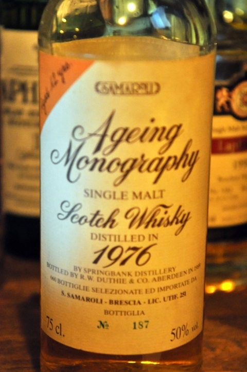 スプリングバンク　Springbank 12yo 1976/1989 (50%, Duthie for Samaroli, Btl No187, 75cl) Ageing Monography　”MONOGRAFIA DELLINVECCHIAMENTO”