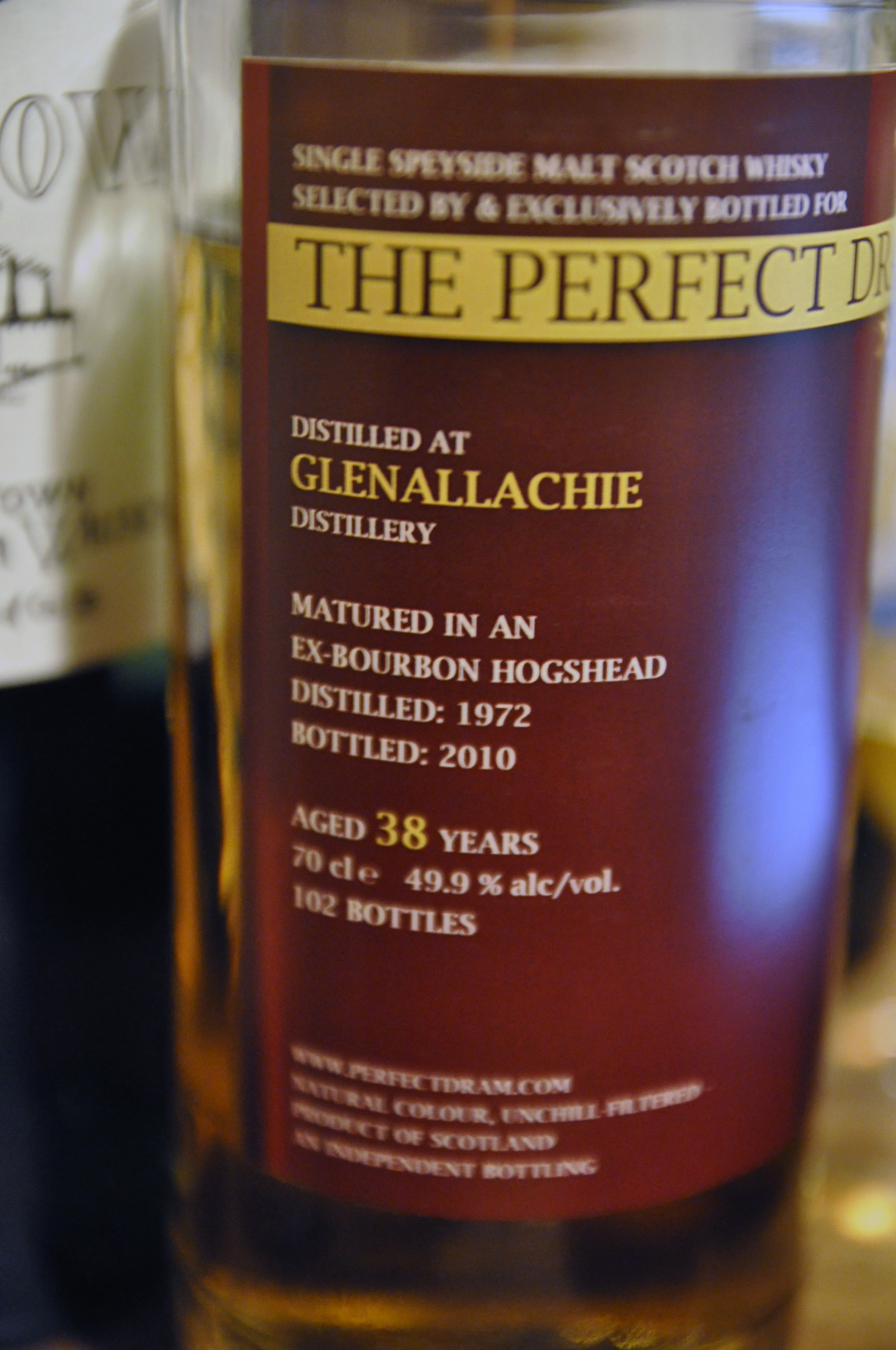 グレンアラヒ Glenallachie 39yo 1971/2010 (51.2%, The Whisky Agency, “Perfect Dram”, 75cl)