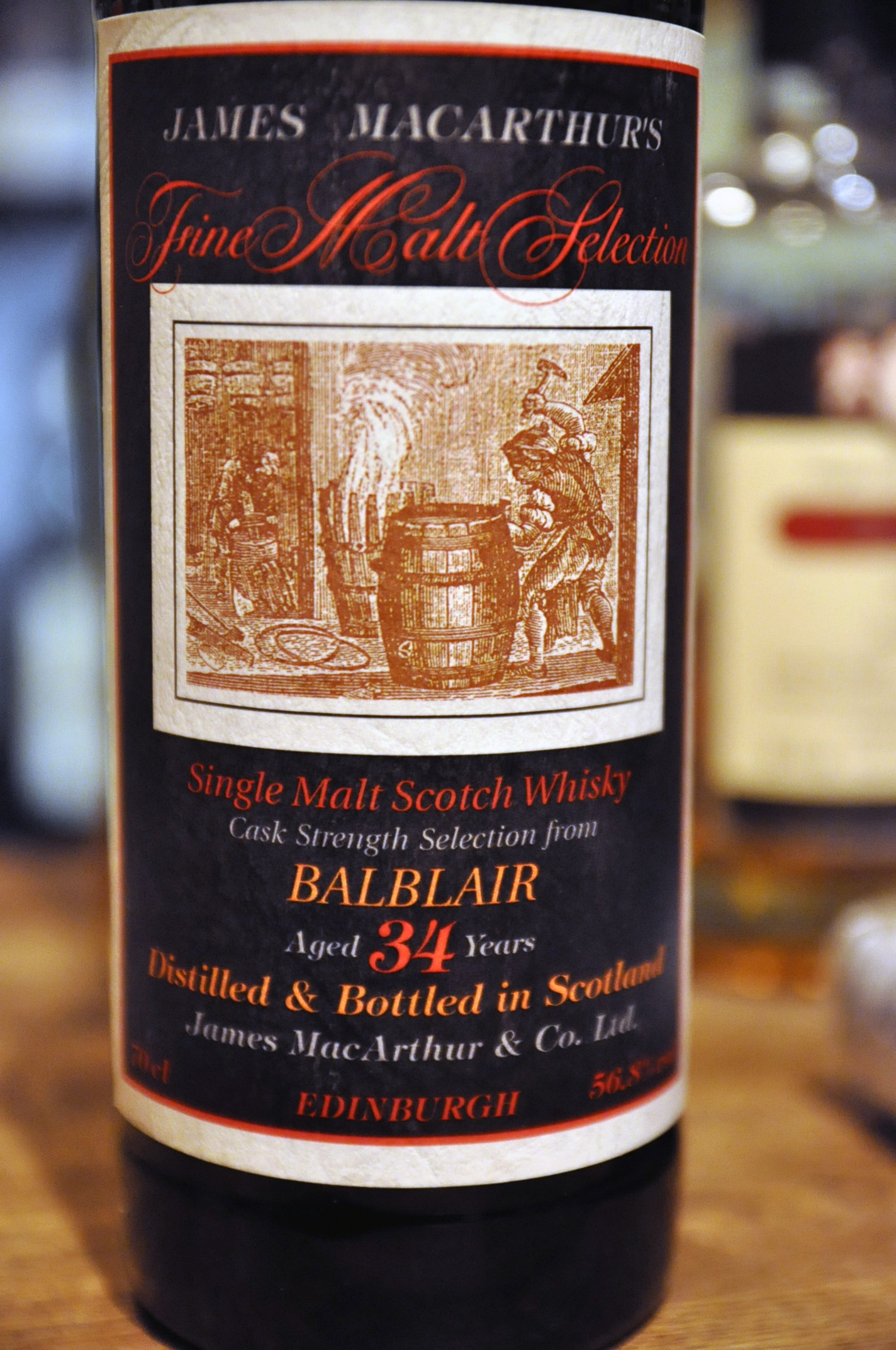 バルブレア Balblair 34yo (56.8%, James MacArthur, “Fine Malt Selection”, cask strength)