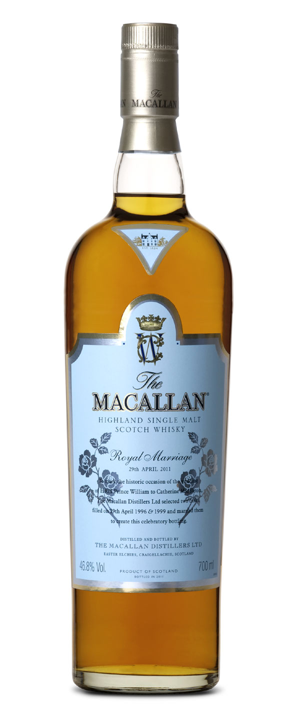 マッカラン Macallan Royal Marriage  46.8% 1996-1999/2011 (Celebrating the Royal Marriage of Prince William to Catherine (Kate) Middleton on 29th April 2011)