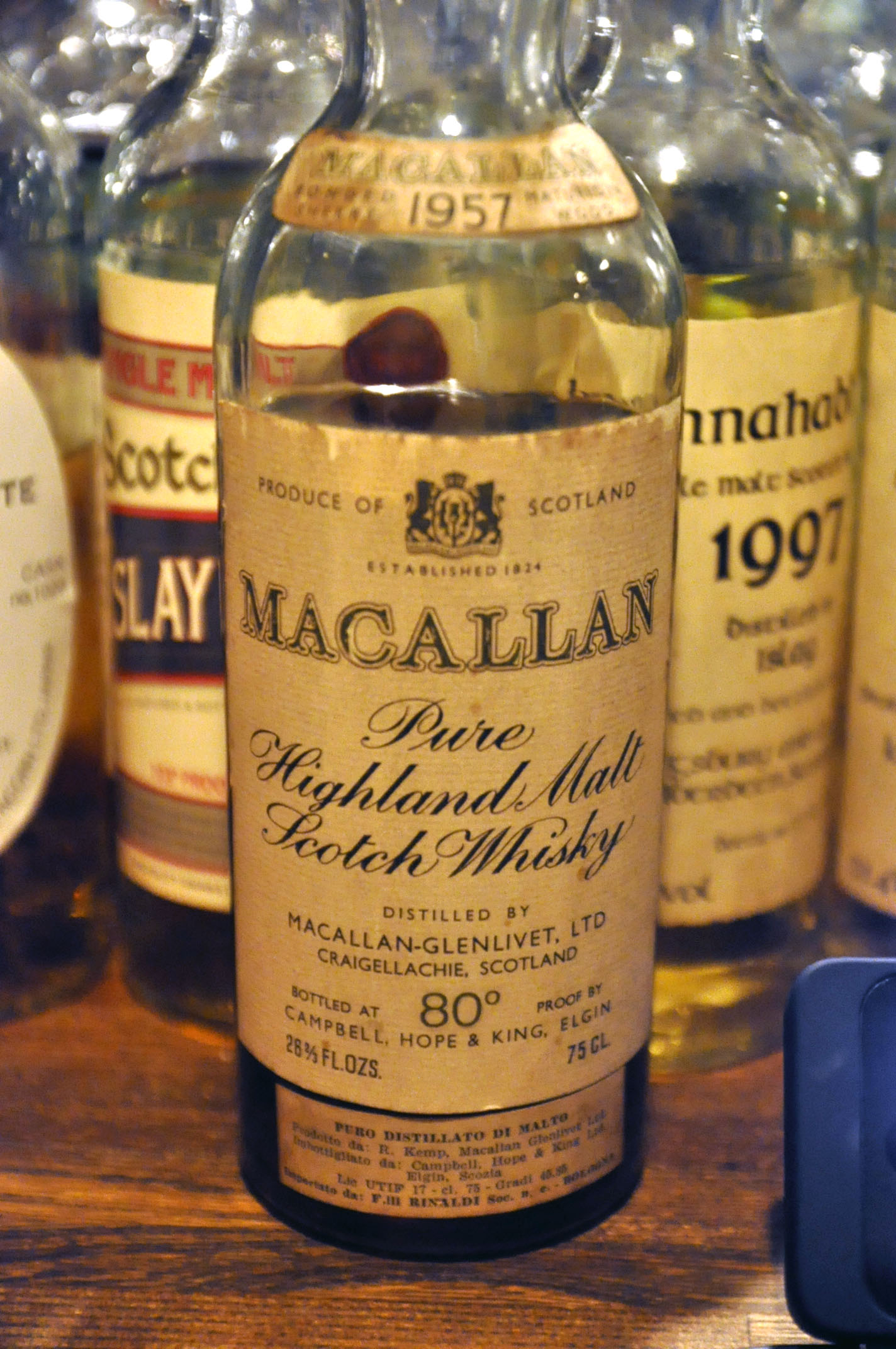 マッカラン Macallan 1957 (80°proof, OB, Campbell, Hope & King, Rinaldi Italy)