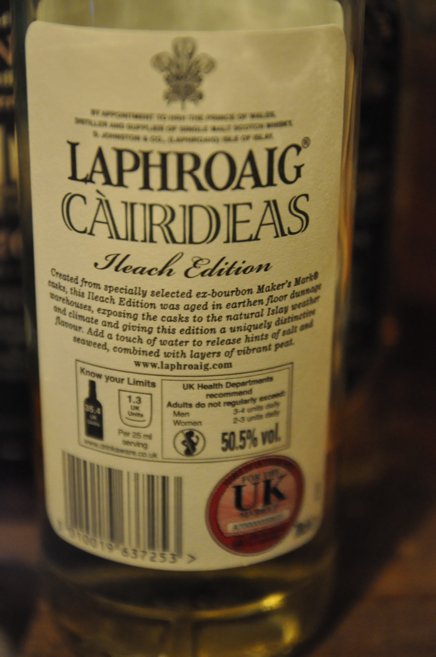 ラフロイグ　Laphroaig NAS ‘Cairdeas’ (50.5%, OB, 2011)　Ireach Edition ex-Bourbon “Makers Mark” Casks