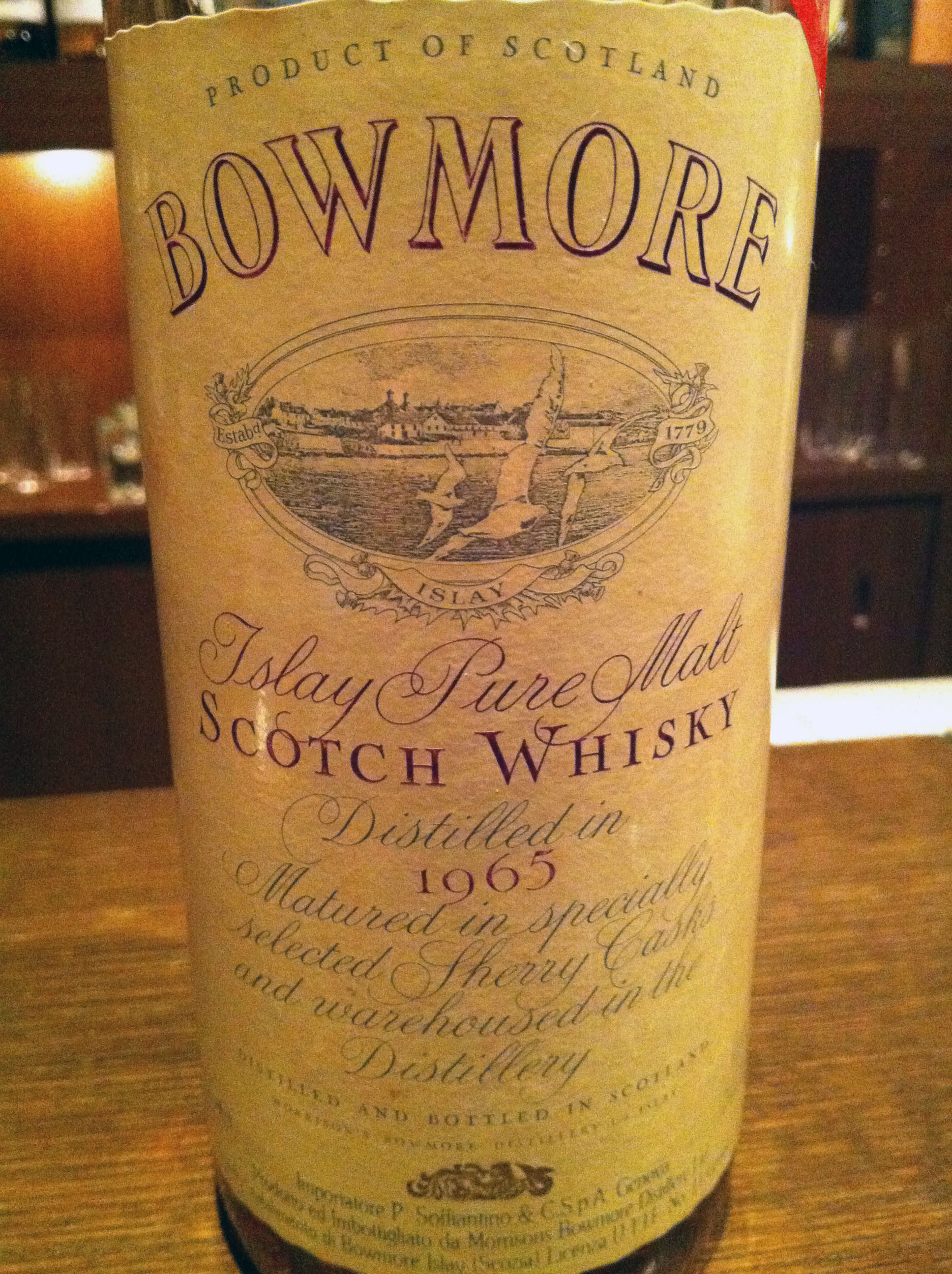 ボウモア　Bowmore 1965 ‘Full Strength’ (50%, OB, 1980’s) c1985