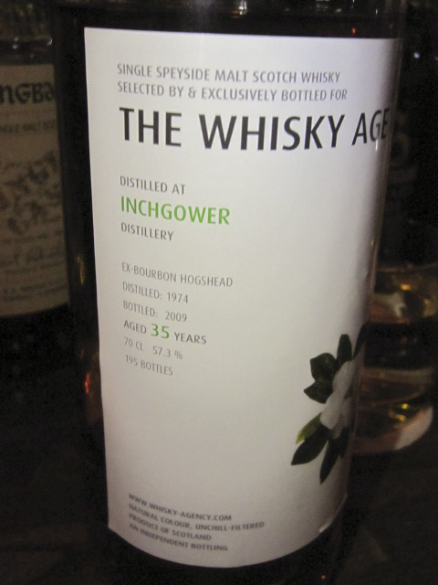 インチガワー　Inchgower 35yo 1974/2009 (57.3%, The Whisky Agency, 195 Bts.)