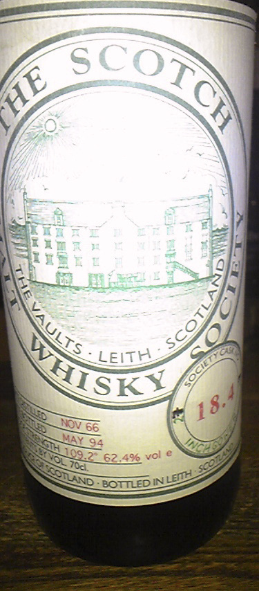 インチガワー　Inchgower　1966/1994　（62.4％, SMWS, Vintage 11.1966, Bottled 05.1994, Cask no. 18.4, Bottle size 70 cl）