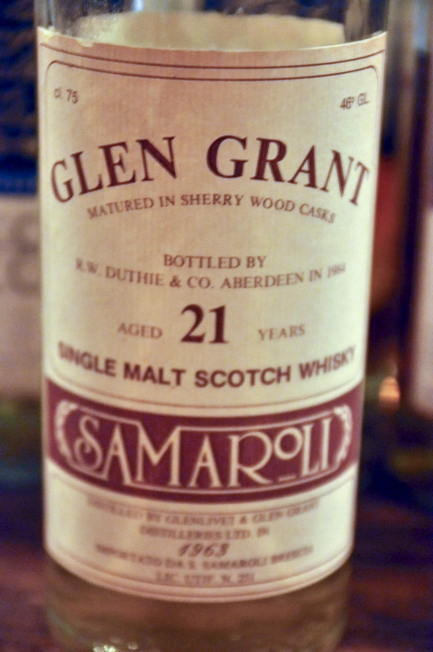 グレングラント　Glen Grant 21yo 1963/1984 (46%, Duthie for Samaroli, 319/480 bts, 75CL) sherry wood cask