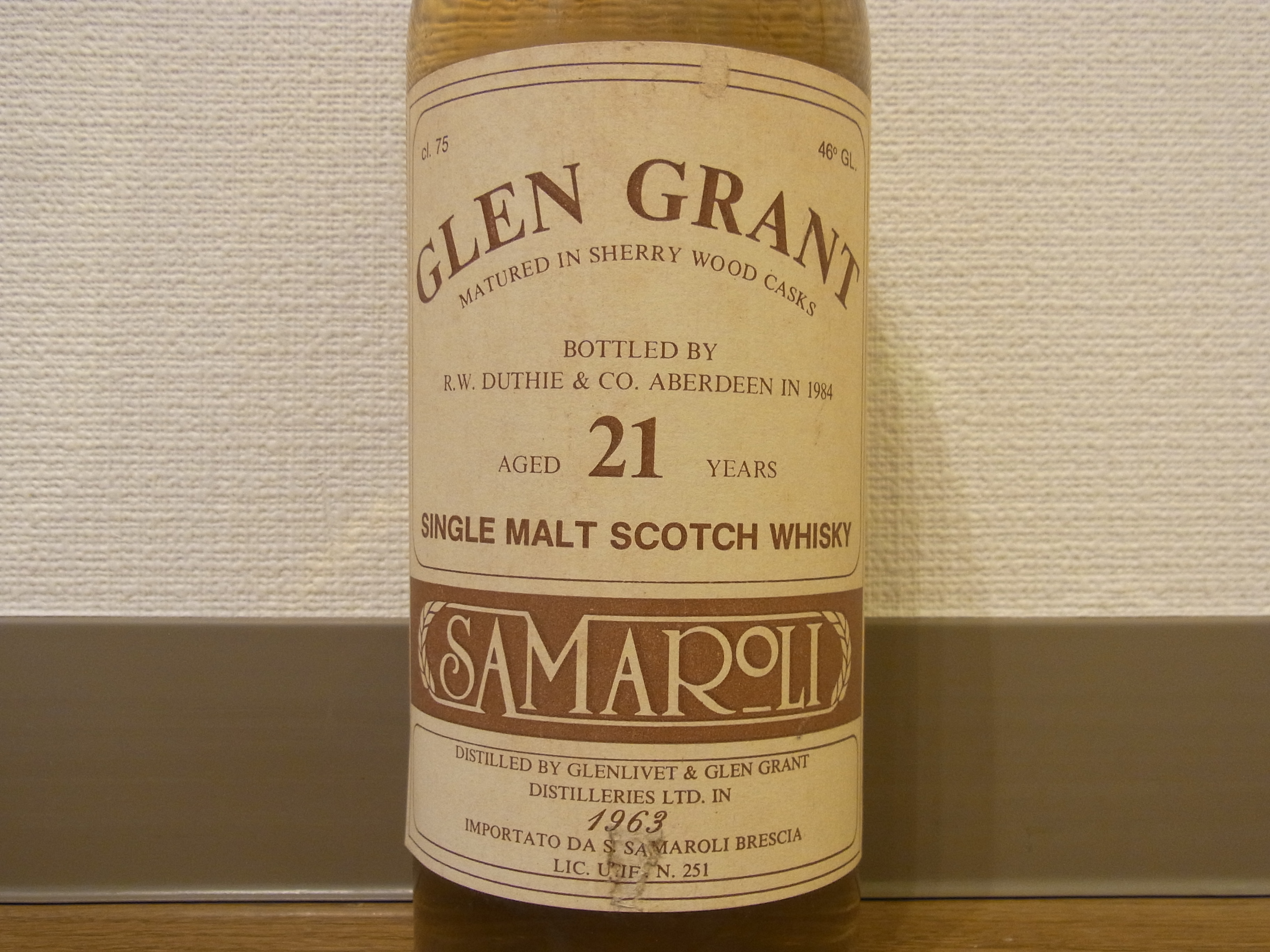 グレングラント GLENGRANT 1963-1984 21yo SAMAROLI 46%