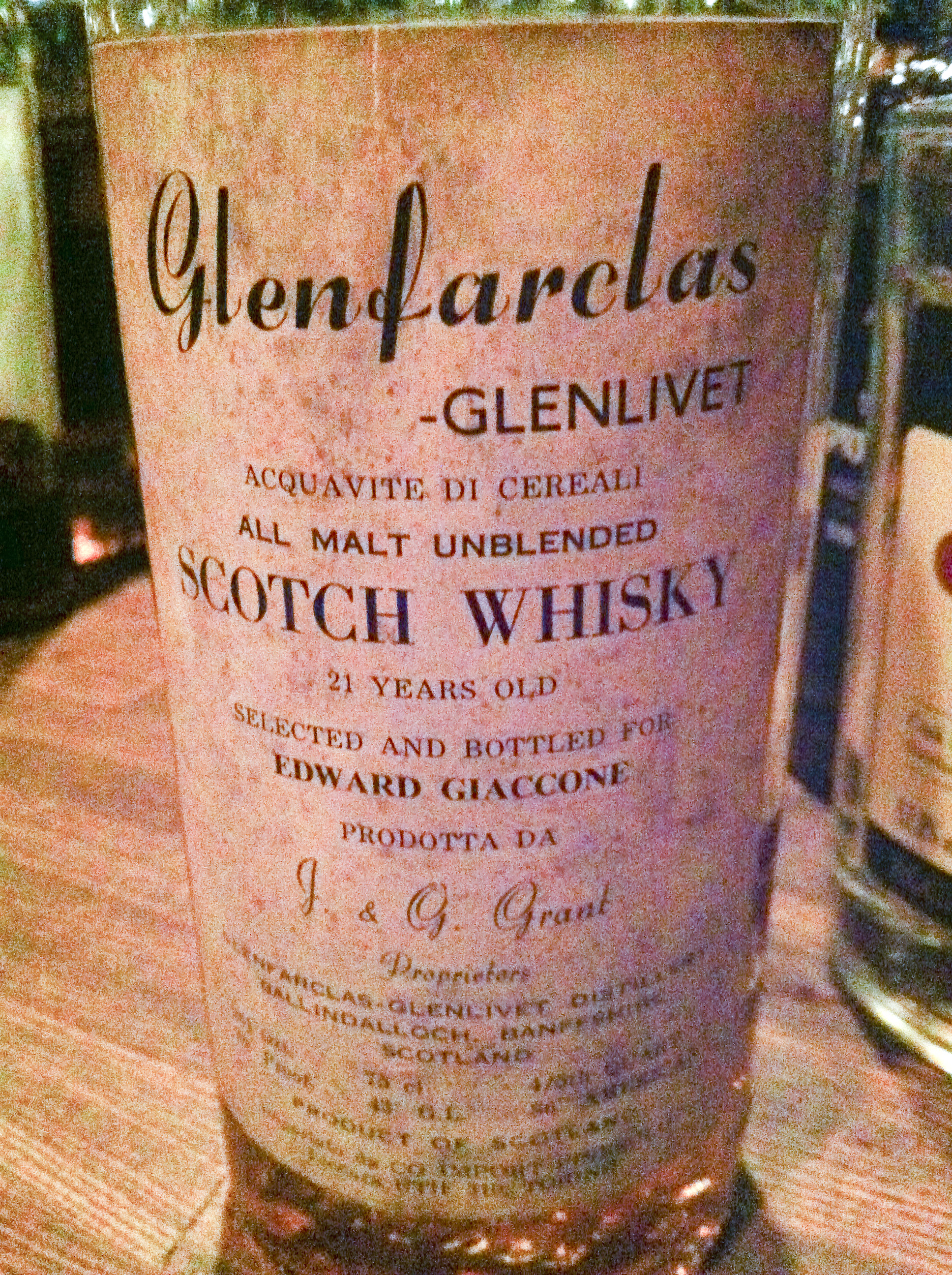 グレンファークラス Glenfarclas-Glenlivet 21yo (43%, OB, Pinerolo, selected for Edward Giaccone, 75CL)