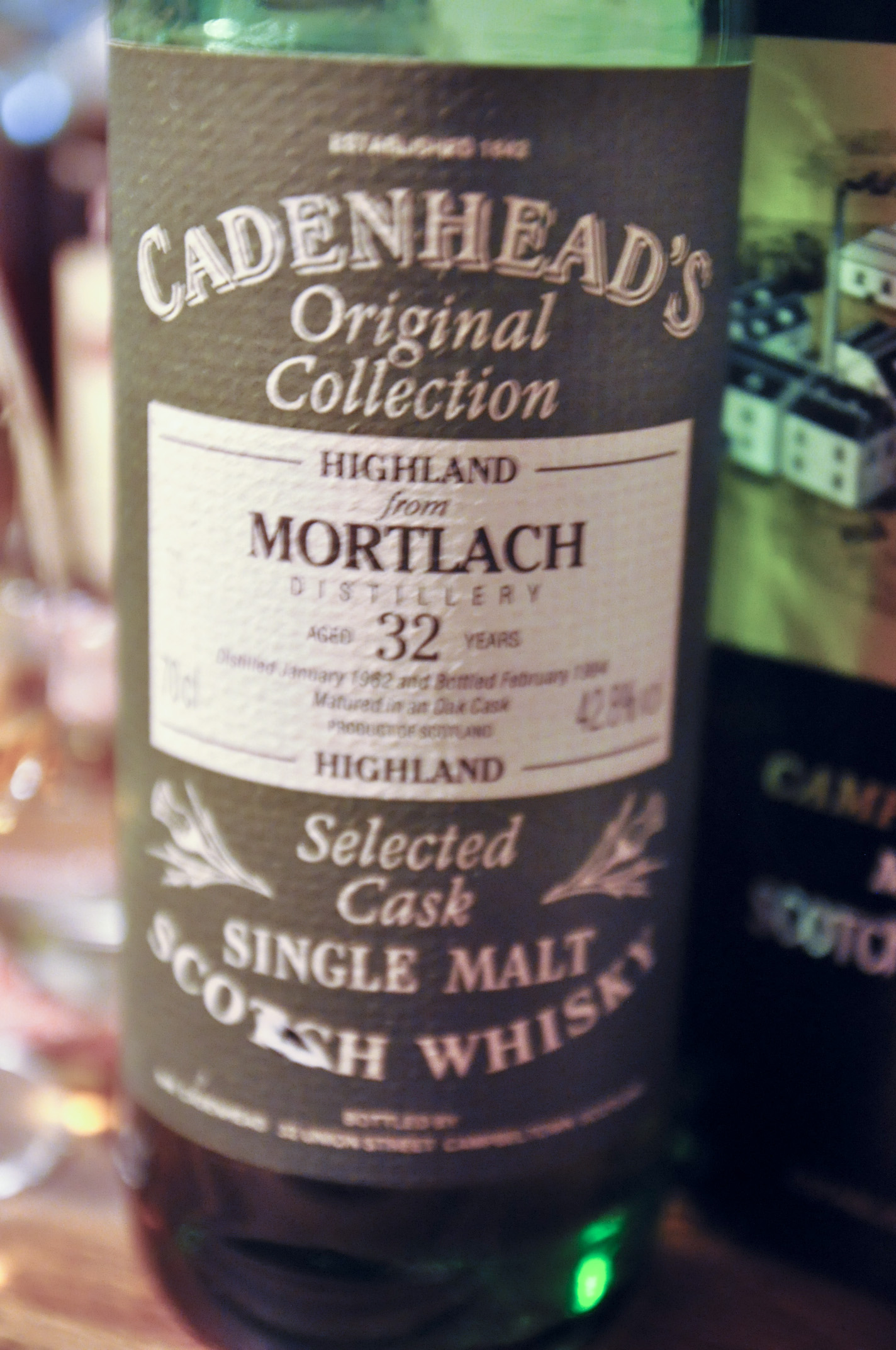 モートラック　Mortlach 32yo 1962/1994 (42.8%, Cadenhead’s Original Collection, 70CL)