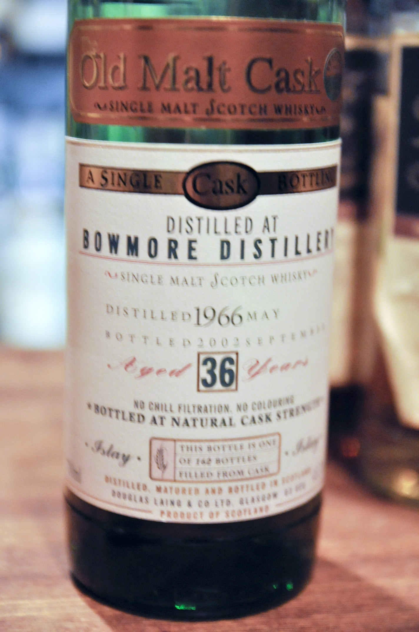 ボウモア Bowmore 36yo 1966/2002 (45.3%, Douglas Laing OMC, 162 Bts.)