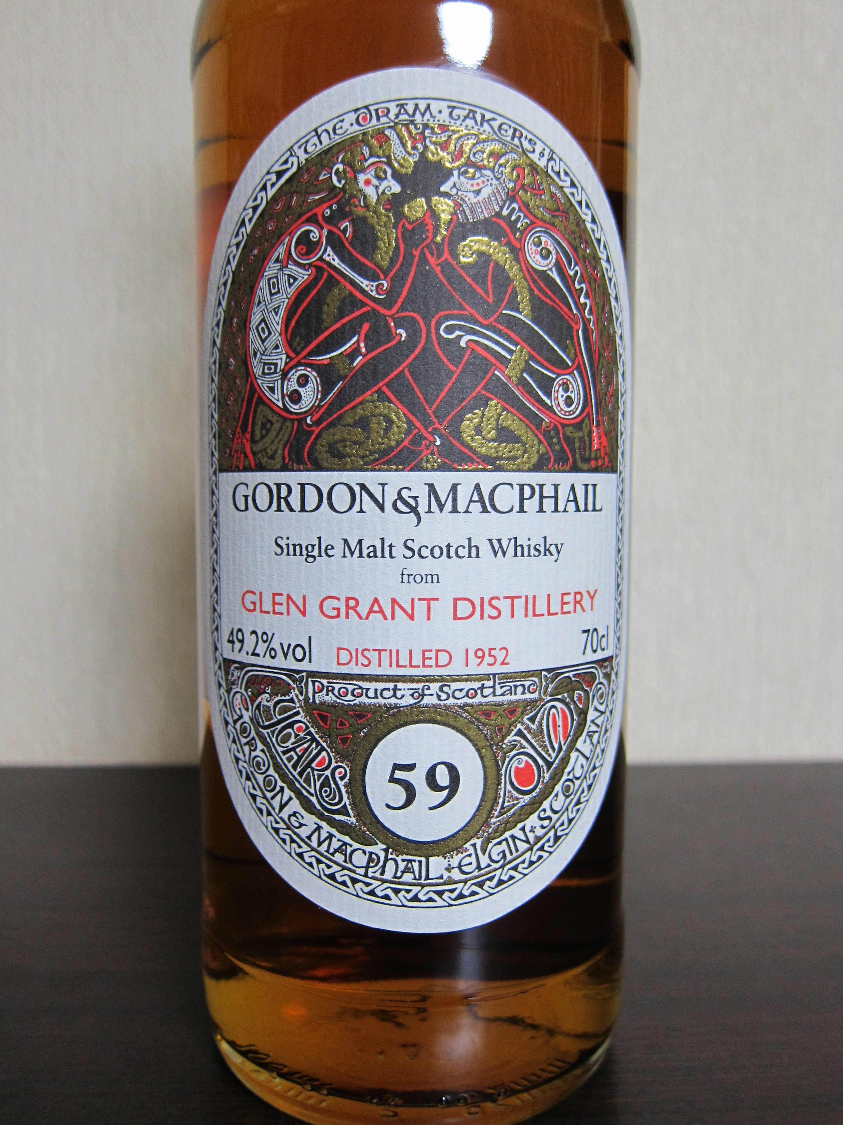 グレングラント Glen Grant 59yo 1952/2011 (49.2%, G&M Book of Kells for LMdW, C#1134, 48btls)　