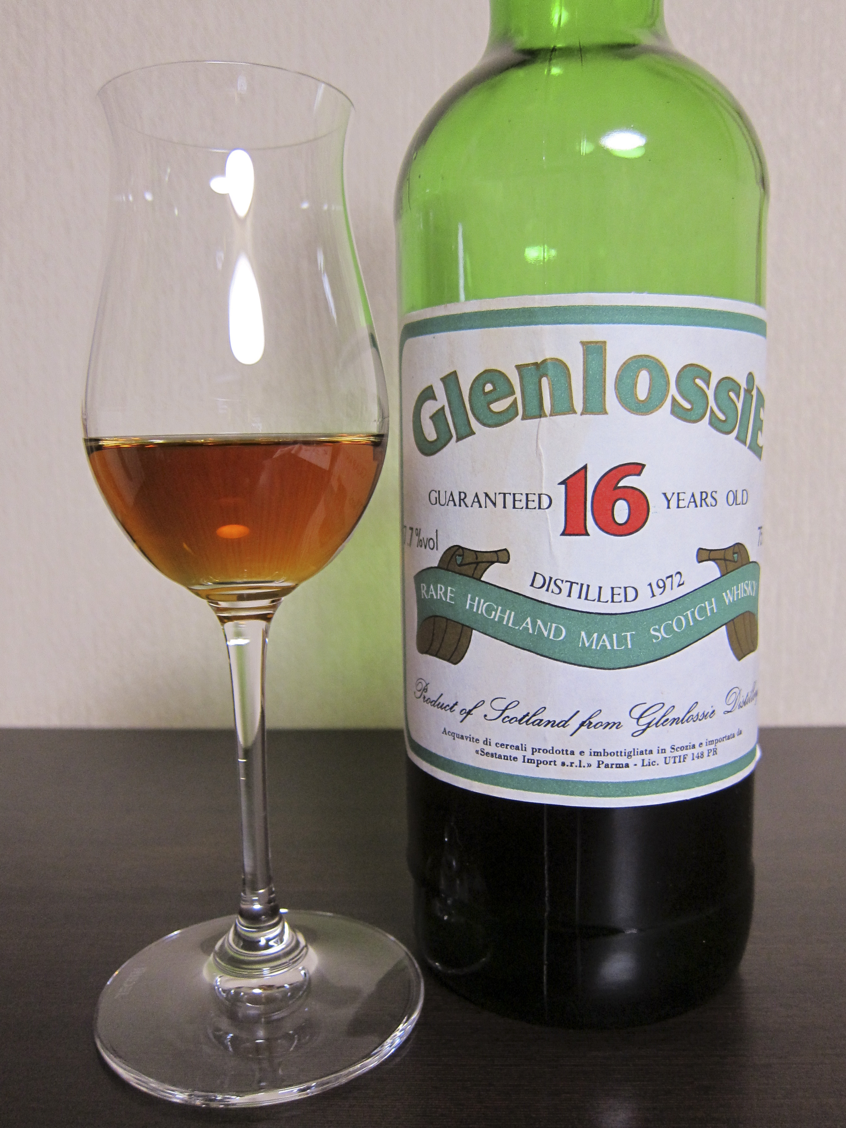 グレンロッシー Glenlossie 16yo 1972 (57.7%, Sestante, White Label with Green Letters, 75cl)