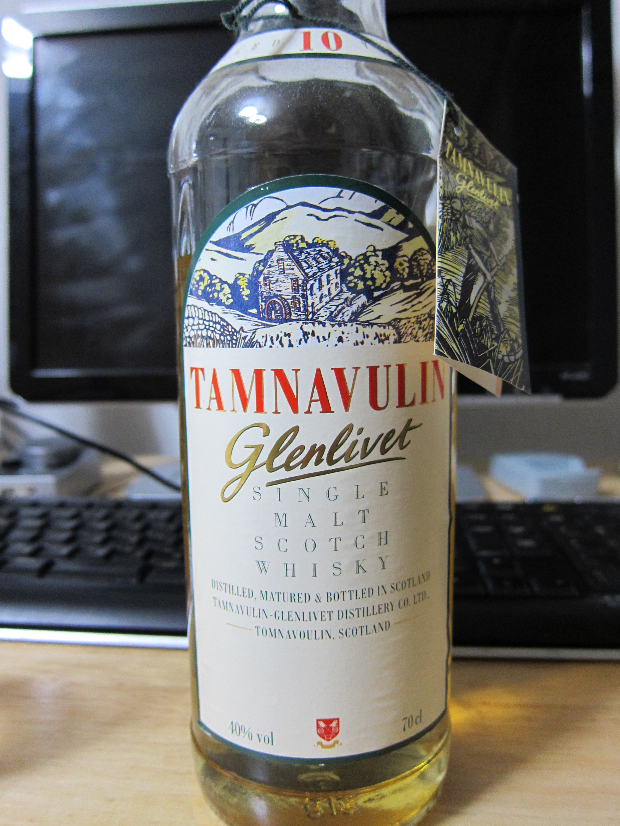 TAMNAVULIN-Glenlivet OB 10years old 40% 700ml