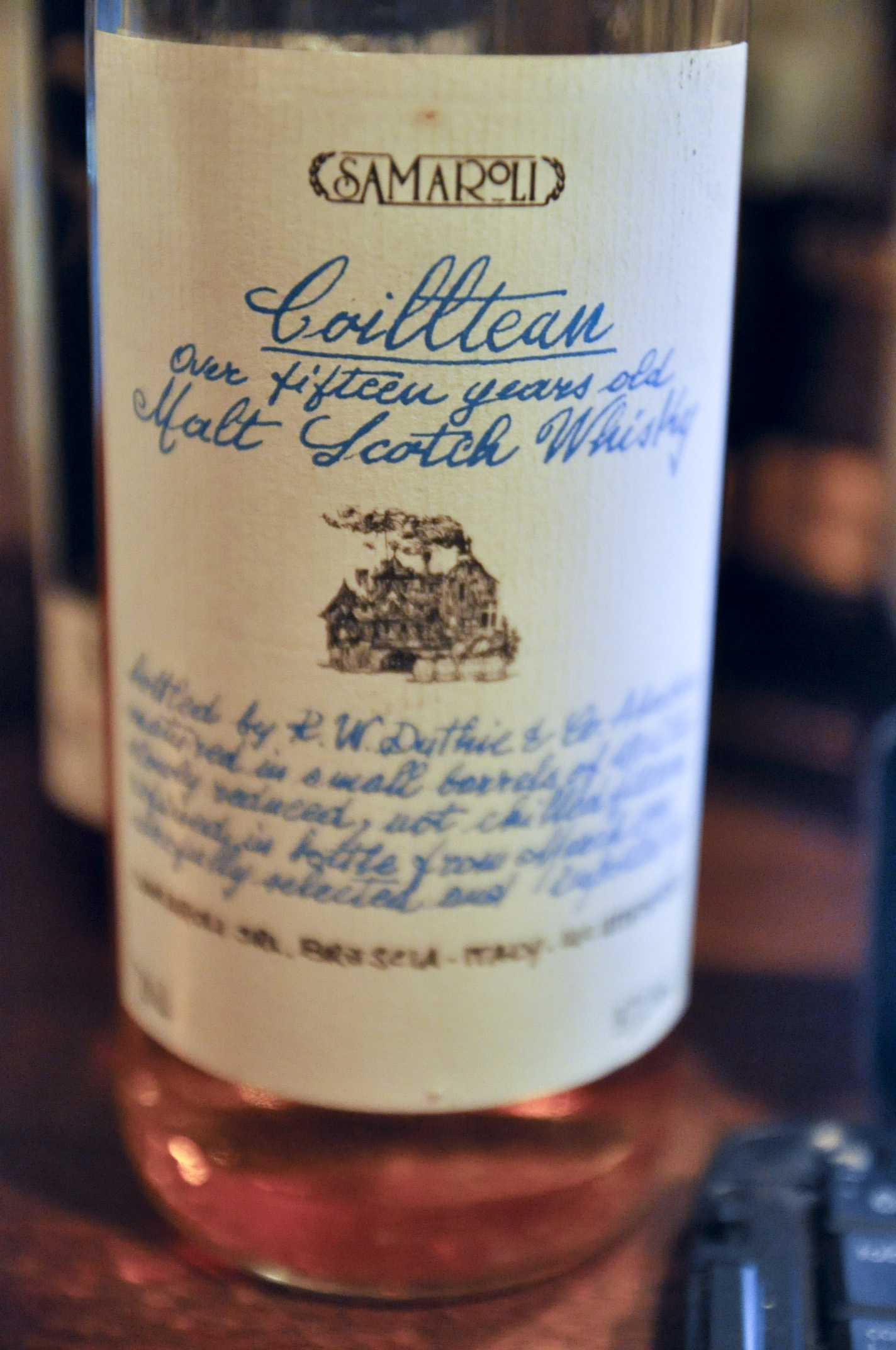 グレンギリー Coilltean (Glen Garioch) 15yo (57%, Samaroli, Handwritten label, bot.1991, no.539)