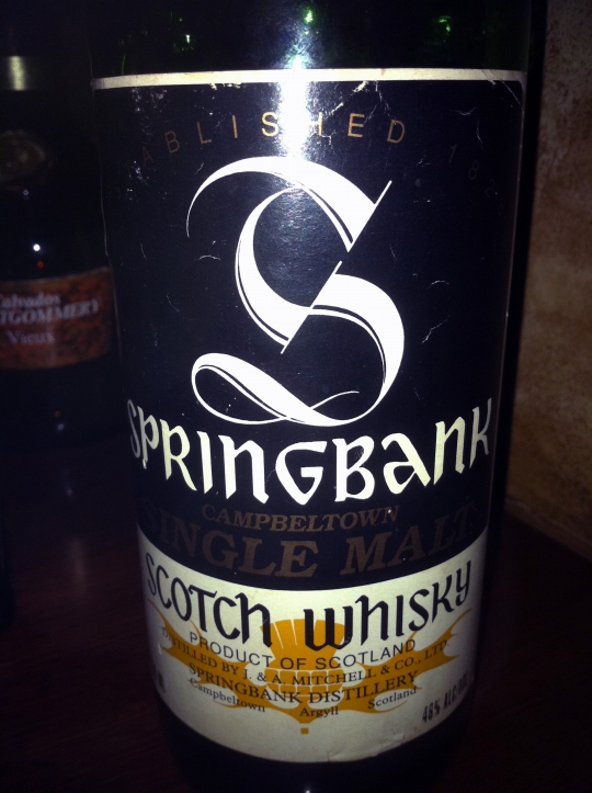 スプリングバンク　Springbank 12yo (46%, OB, Black label, Green Bottle, 75cl, 1980’s) Cambelltown Single Malt