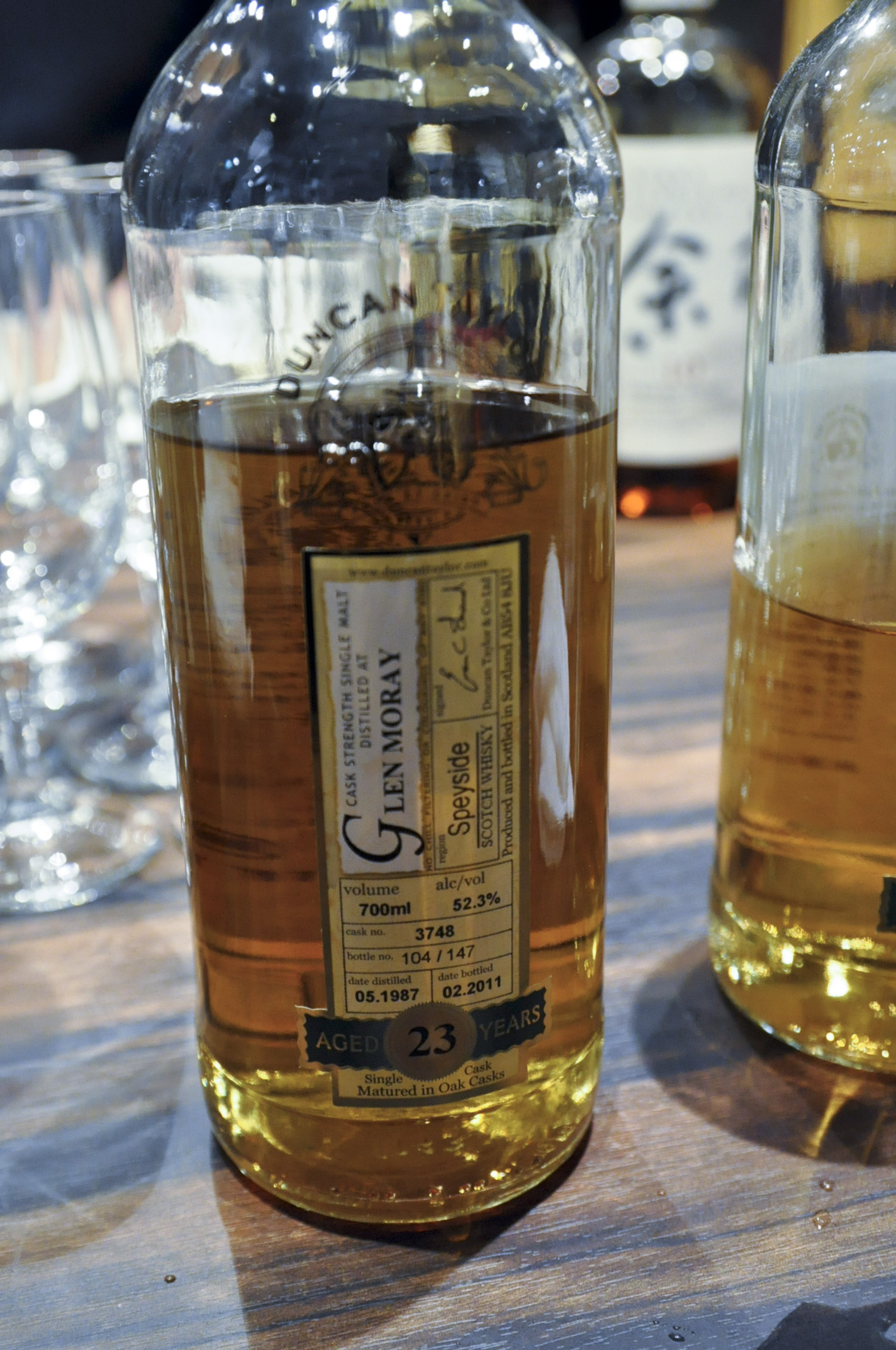 【BL/SC】グレンマレイ Glen Moray 23yo 1987/2011　(52.3%, DT, C#3748, Btl no.104/147)