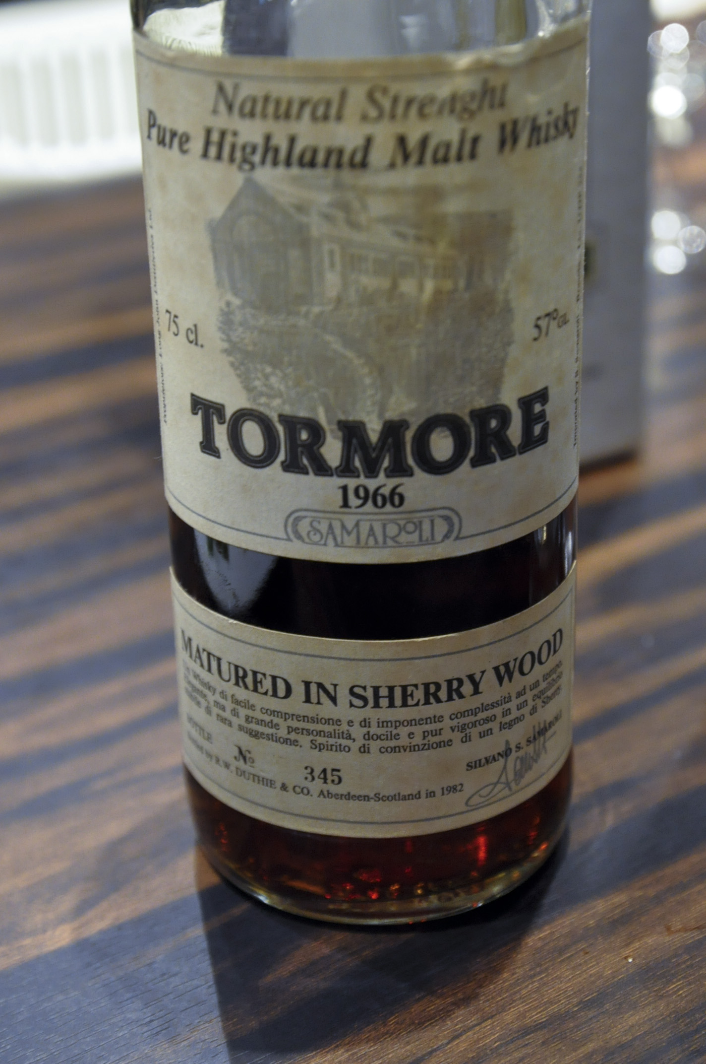 【BL/SC】トーモア Tormore 16yo 1966/1982 (57%, Samaroli, Sherry Wood, Btl no.345) Silver Screw Cap