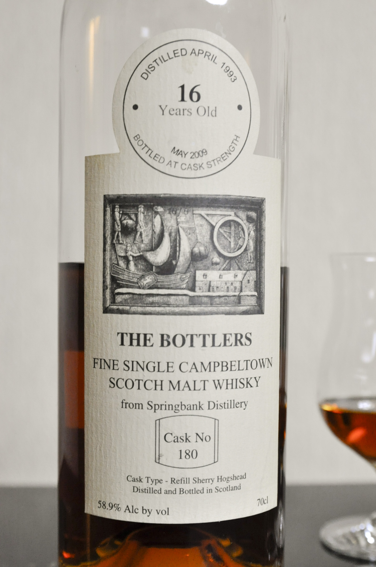 スプリングバンク Springbank 16 yo 1993/2009 (58.9%, The Bottlers, refill sherry hogshead, cask #180)