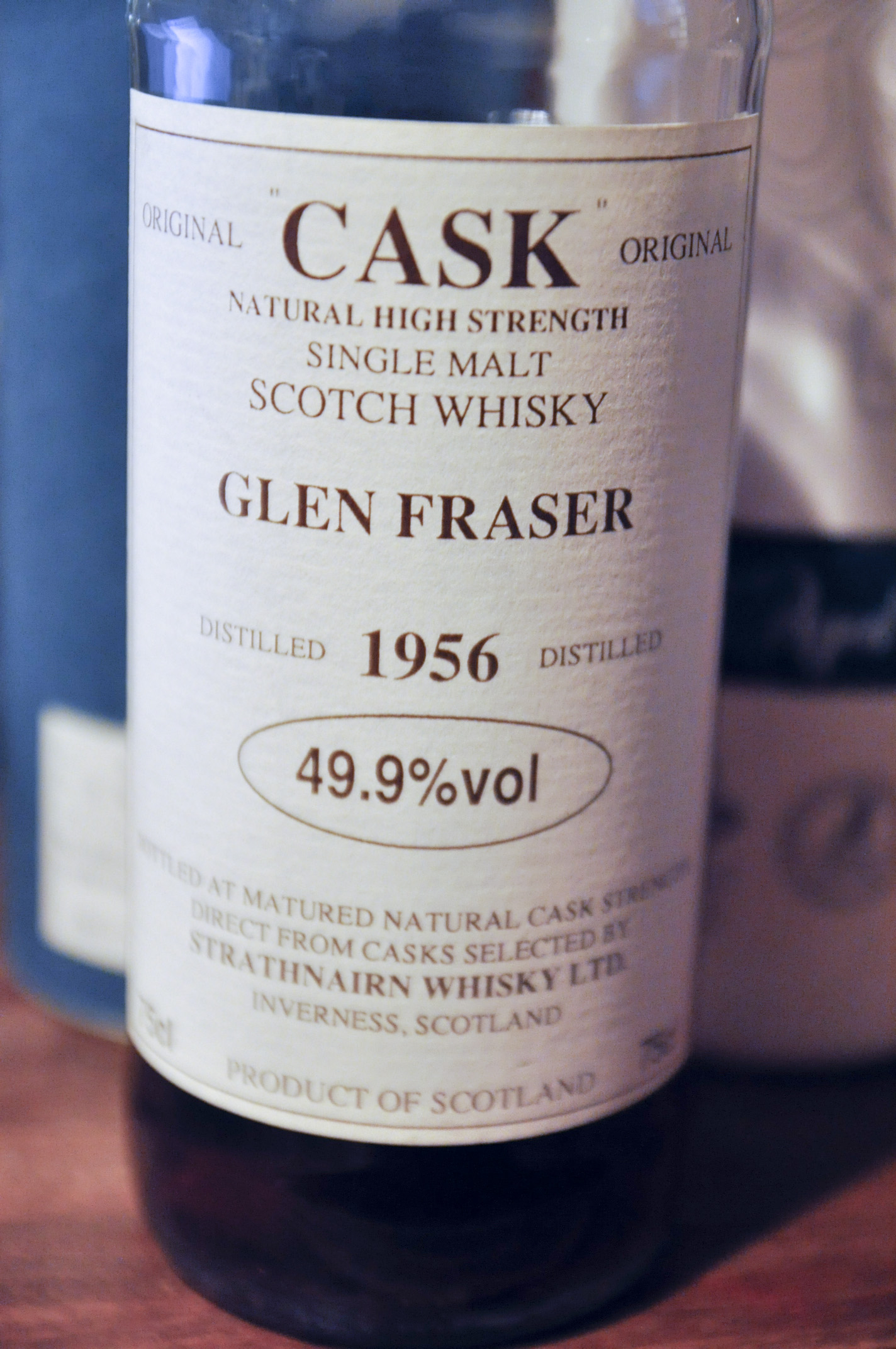 グレンフレイザー（ロイヤルブラックラ）　GlenFraser（Royal Brackla） 1956 (49.9%,G&M,”cask”, white label)