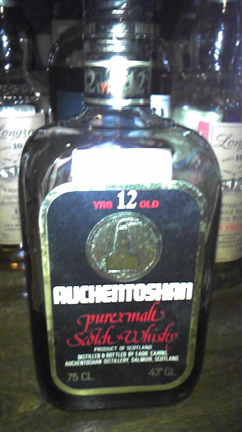 オーヘントッシャン Auchentoshan 12y (43%, OB, Black label, gold medallion, 1980’s)