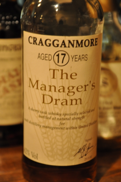 クラガンモア  Cragganmore 17yo (62%, OB, Manager’s dram, 1992)