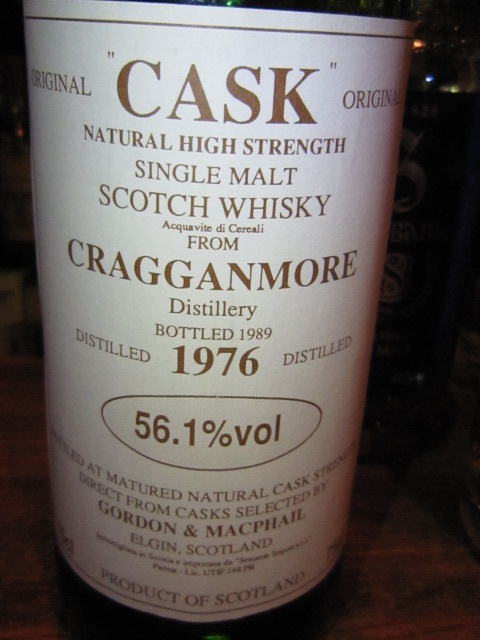 クラガンモア　Cragganmore 1976/1989 (56.1%, G&M, Cask, white label)