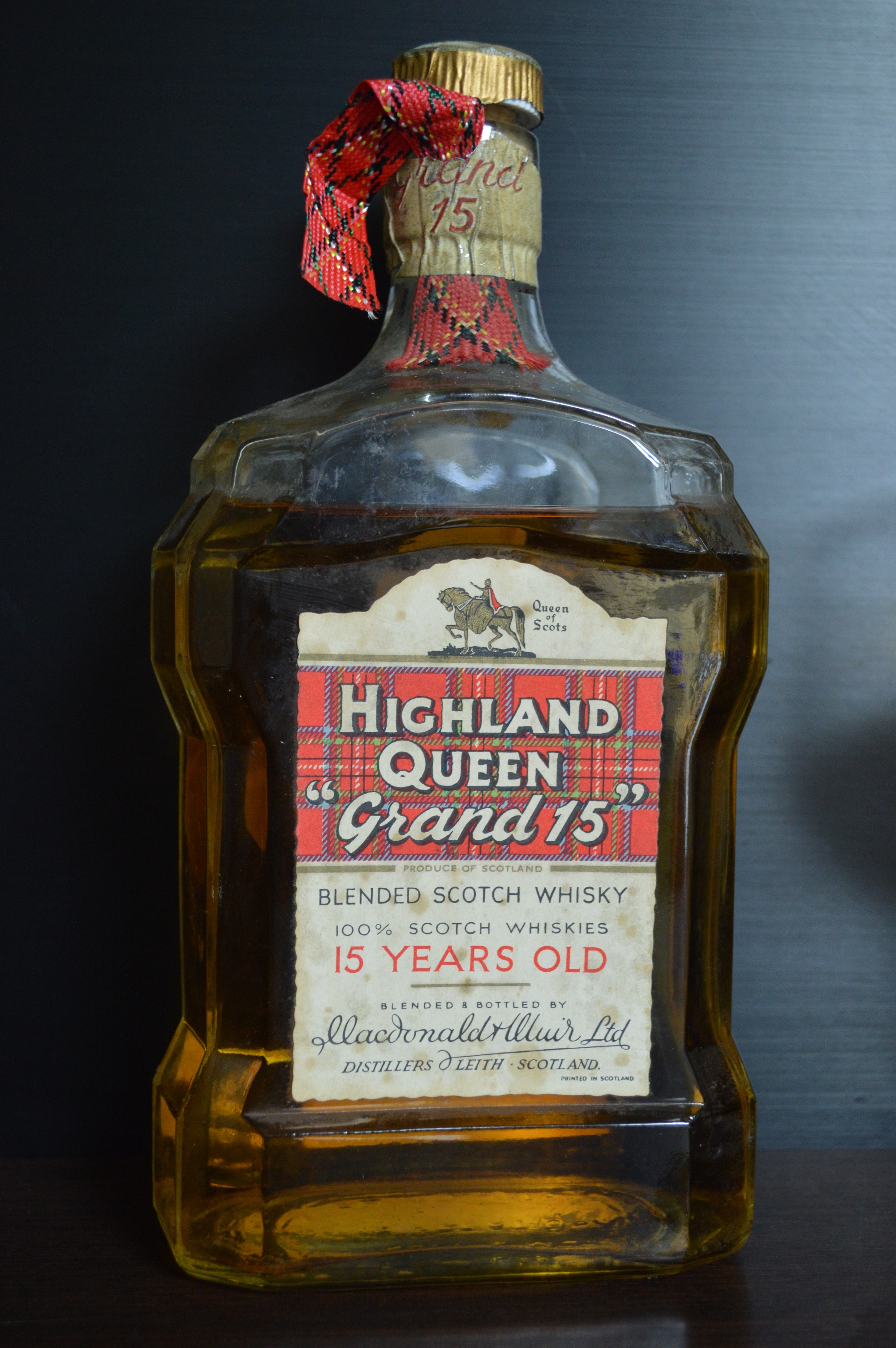Highland Queen 15yo (80proof, Macdonald & Muir, 75cl) “Grand 15” 1950’s