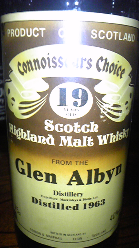 グレンアルビン　Glen Albyn 19yo 1963 (40%, G&M Connoisseurs Choice, Brown)  75CL