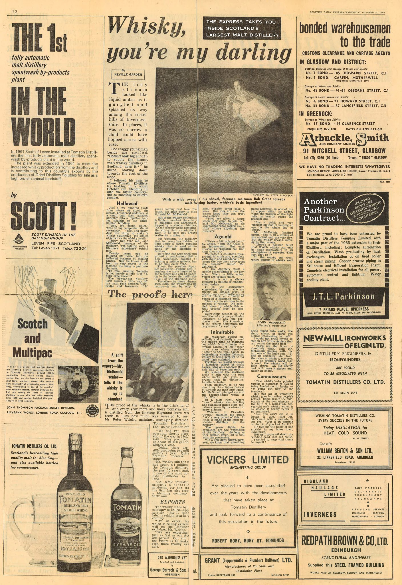 Check out this article in the Daily Express from 1965 : Tomatin