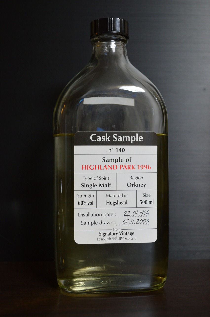 ハイランドパーク Highland Park 1996/2003 (60%, Signatory ‘Cask Sample’ series, #140)