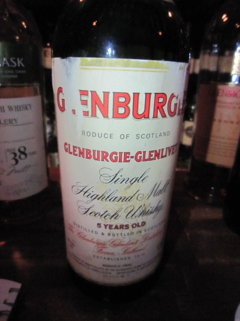 グレンバーギー（グレンリベット表記）　Glenburgie 5yo (40%, OB, late 60’s) c1968　75CL　40GRADI　スクリューキャップ　No.A46892