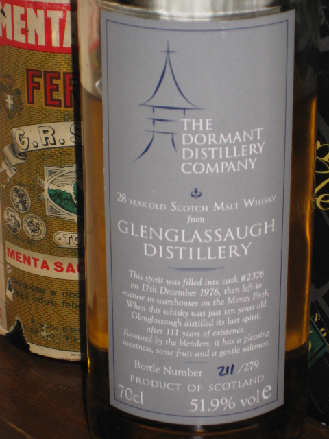 グレングラッソー  Glenglassaugh 28yo 1976 (51.9%, Dormant Distillery C., C#2376, 279 Bts.)