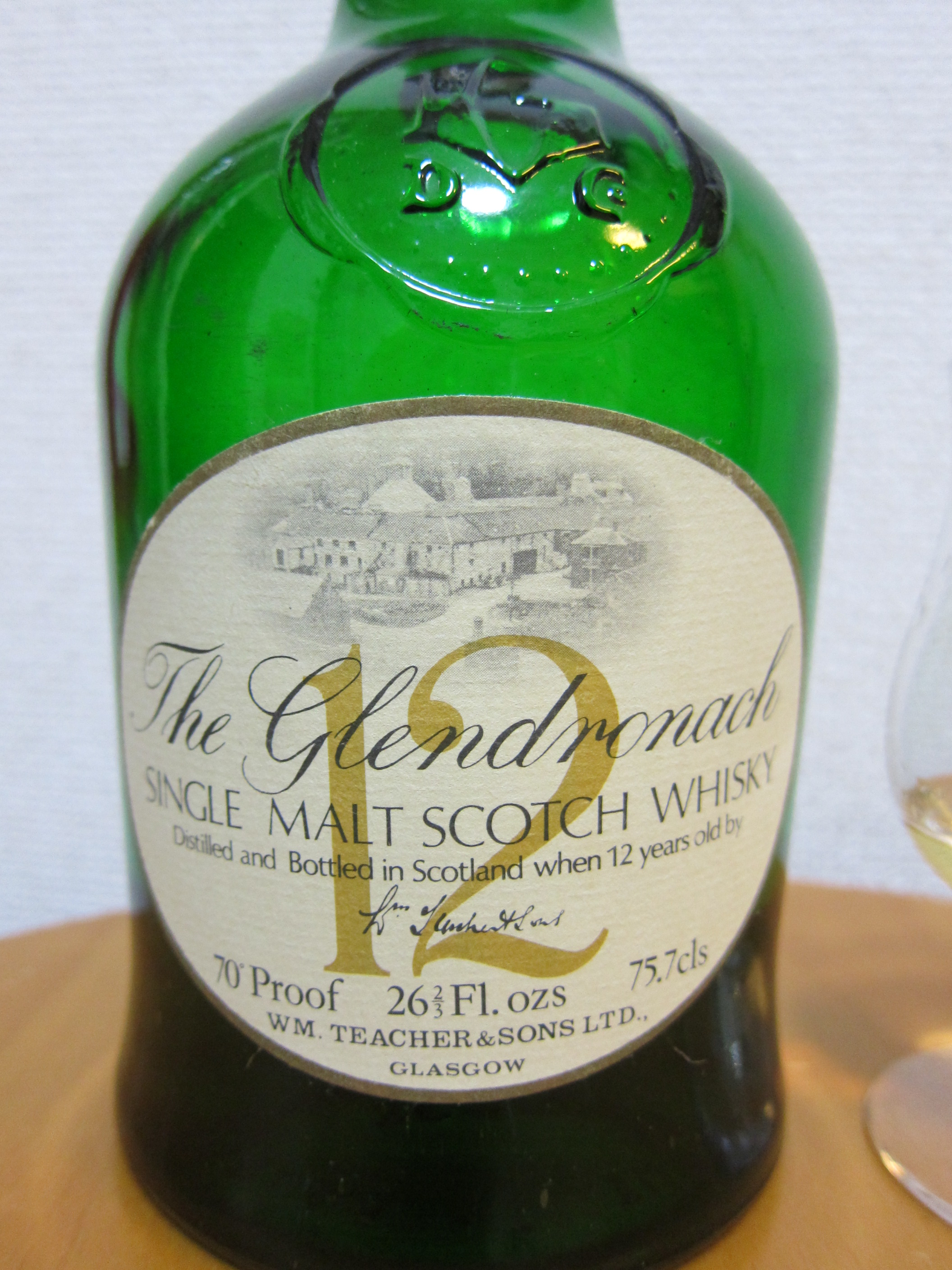 グレンドロナック　The Glendronach 12yo(70 proof, green Dumpy, late 70′s,)　1970年代流通