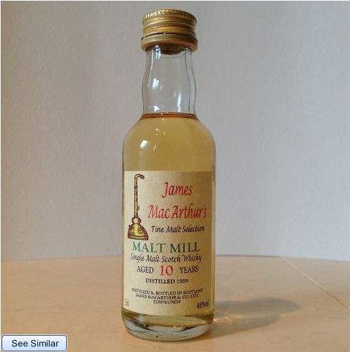 Malt Mill 1959 10yo ?? (46%, James MacArthur) ミニチュアがオークションに出品され議論紛糾