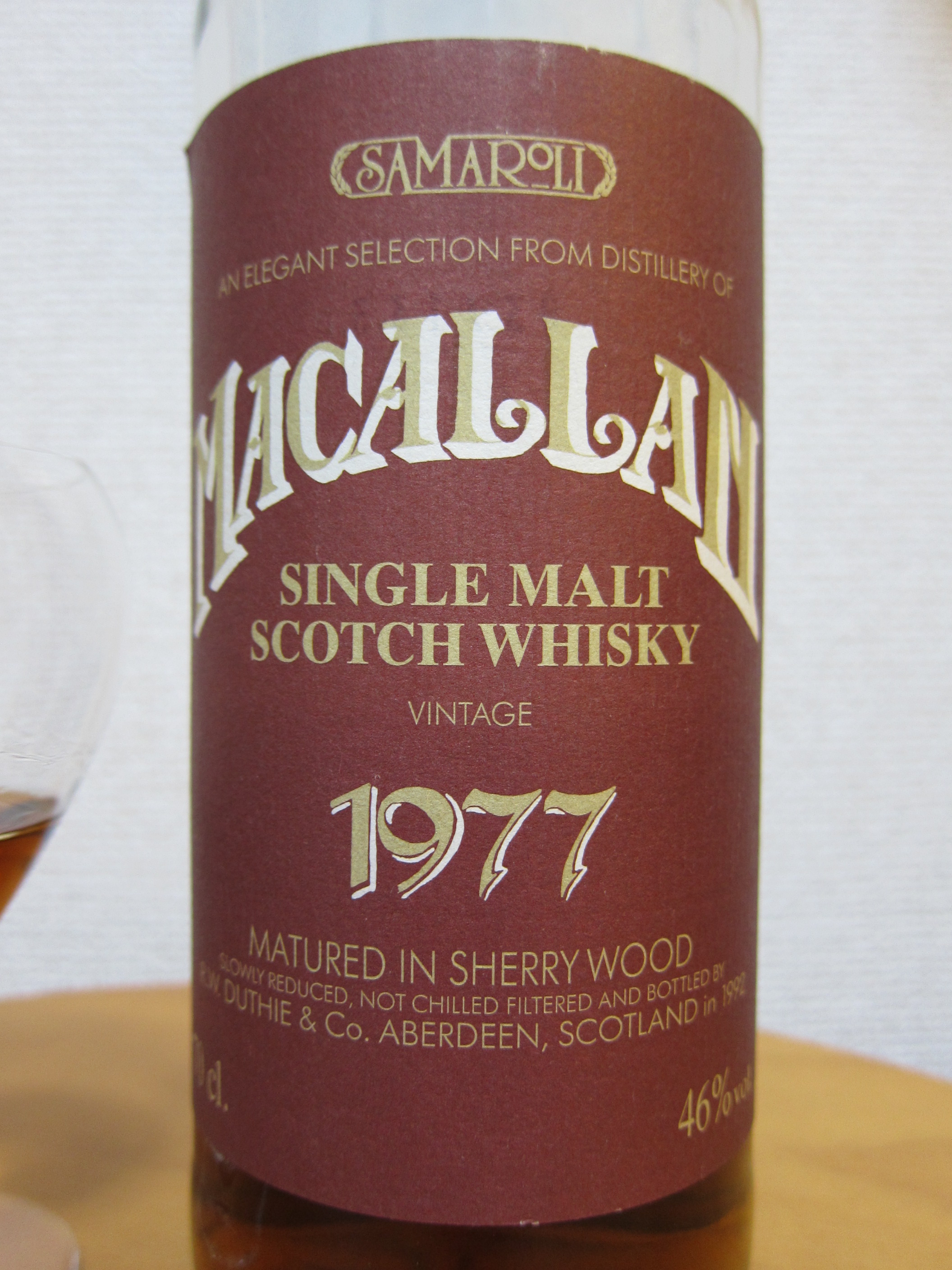 マッカラン　MACALLAN 1977 -1992 46% SAMAROLI