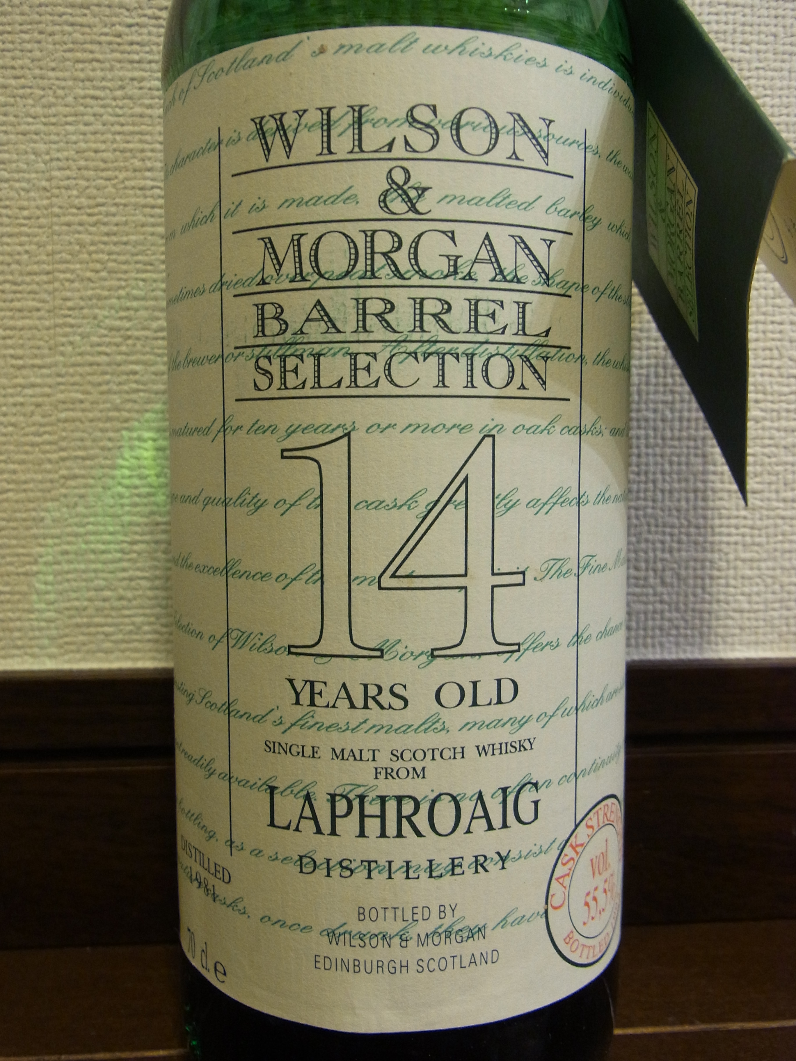 ラフロイグ LAPHROAIG 1981-1995 14yo WILSON & MORGAN #4.605 55.5%